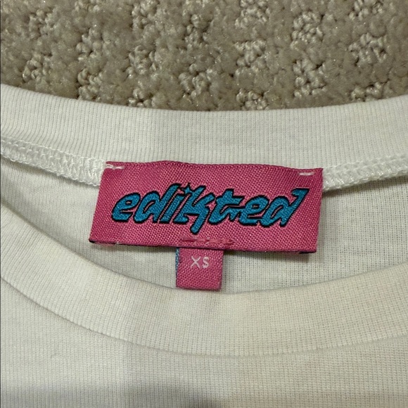 Edikted White Tee with Red Graphic 8 Ball - Picture 2 of 5